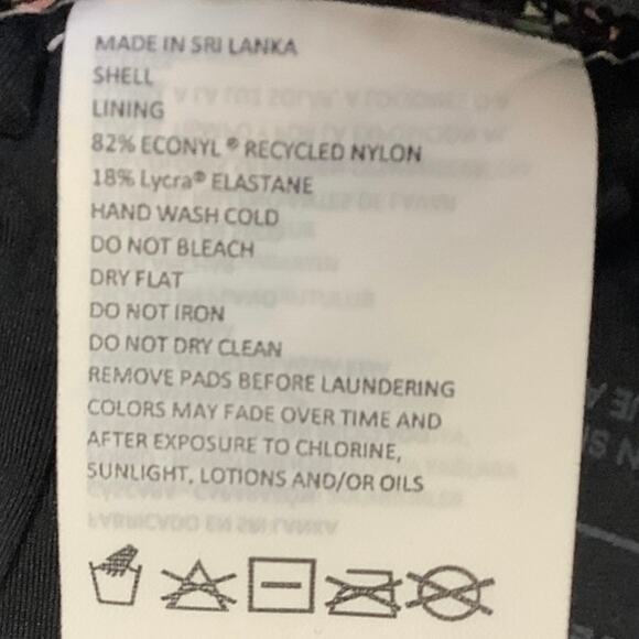 prAna Size L Black/Multi Alotta Dots Sunkissed Triangle Swim Top Strappy N13-2 - Picture 8 of 10